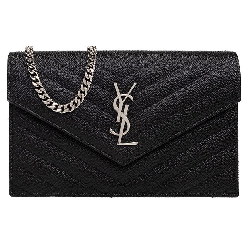 Saint Laurent Monogram Matelasse Chain Bag Black 742920 BOW02 1000