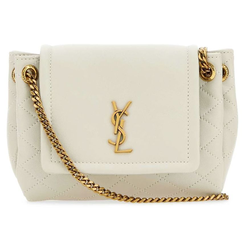 Saint Laurent Mini Chain Bag Cream White 672738 1EL07 9207