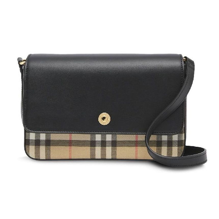 Burberry Checked Shoulder Crossbody Bag Black 8058003