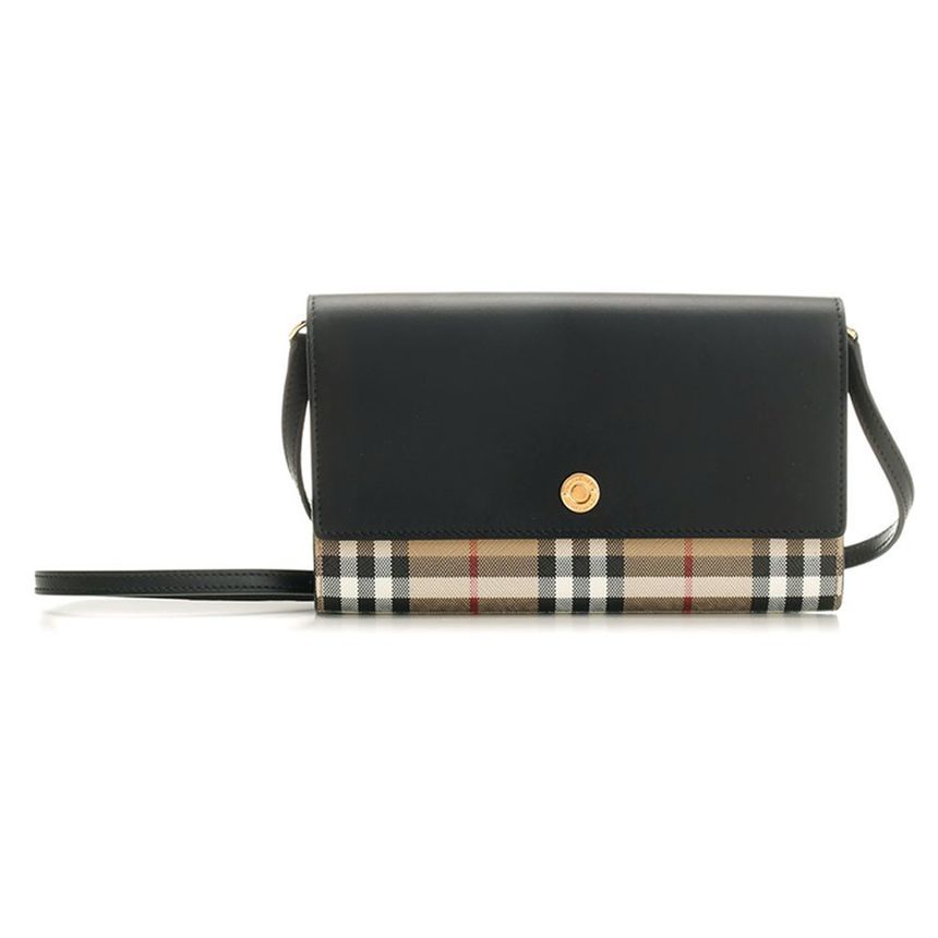 Burberry Check Cross Bag Archive Beige Black 8058001 SKU
