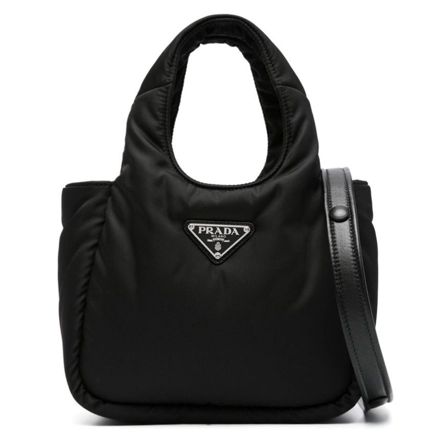 Prada Padding Tote Shoulder Bag Black (SKU: 1BA359 RCCJ F0002)