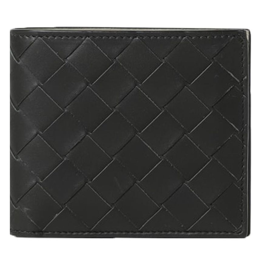 Bottega Veneta Interchiatto Bifold Wallet Black 743211 VCPQ4 8803