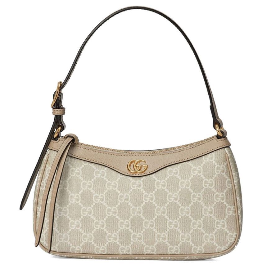 Gucci Supreme Small Tote Shoulder Bag White Beige 735145 UULBG 9683