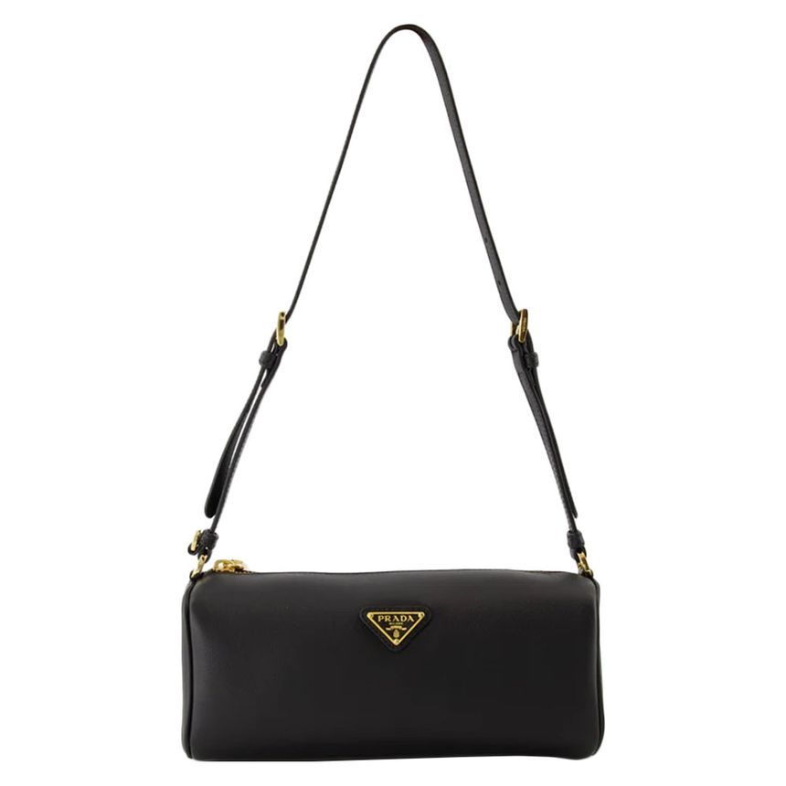 Prada Soft Grain Shoulder Bag Black 1BC239 2CYS F0002