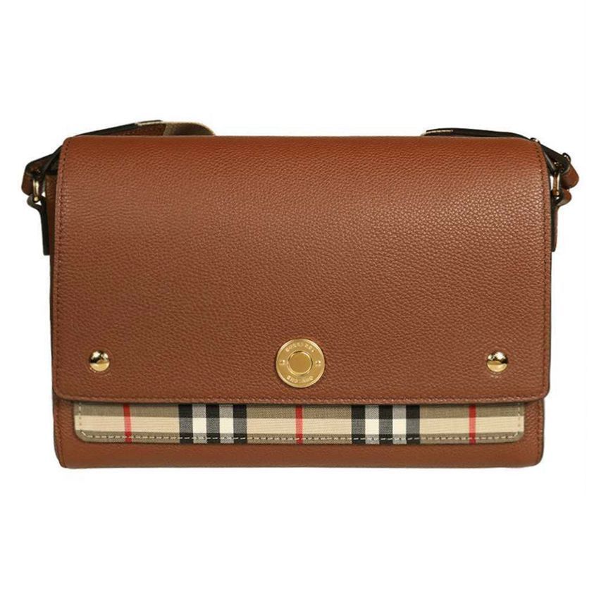 Burberry Vintage Check Notebook Crossbody Bag Tan 8021111