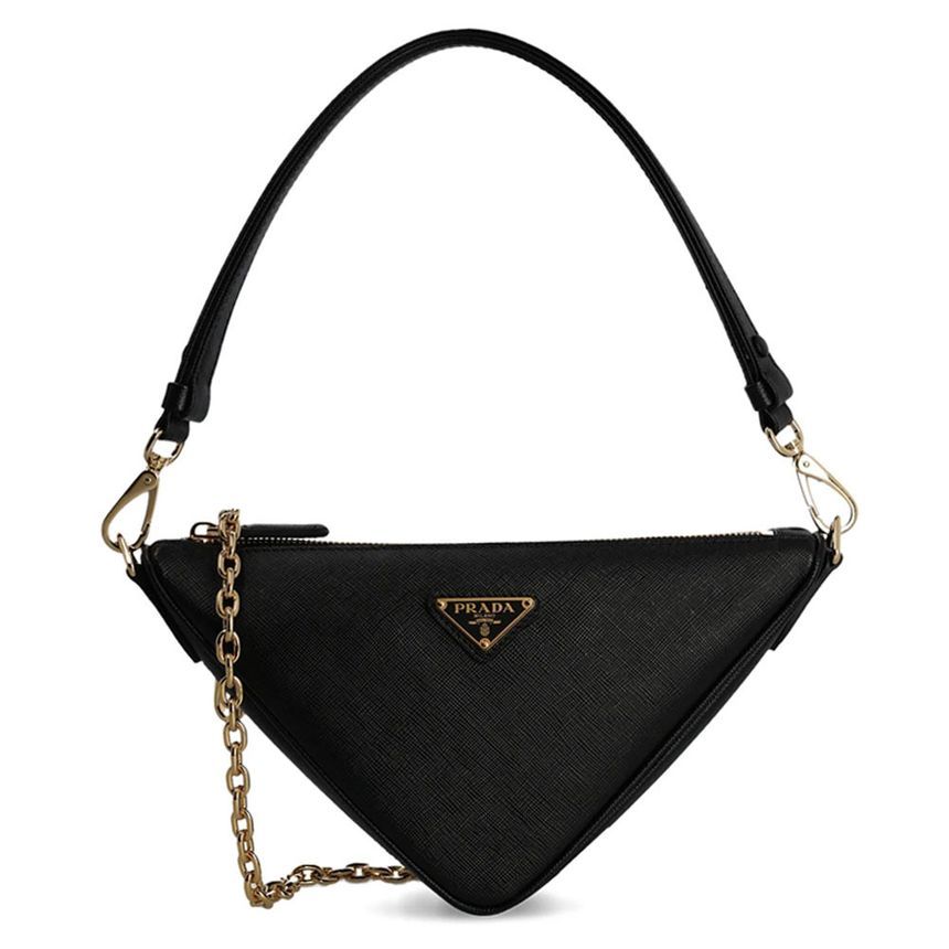 Prada Triangle Shoulder Bag Black 1BC543NZV-F0002