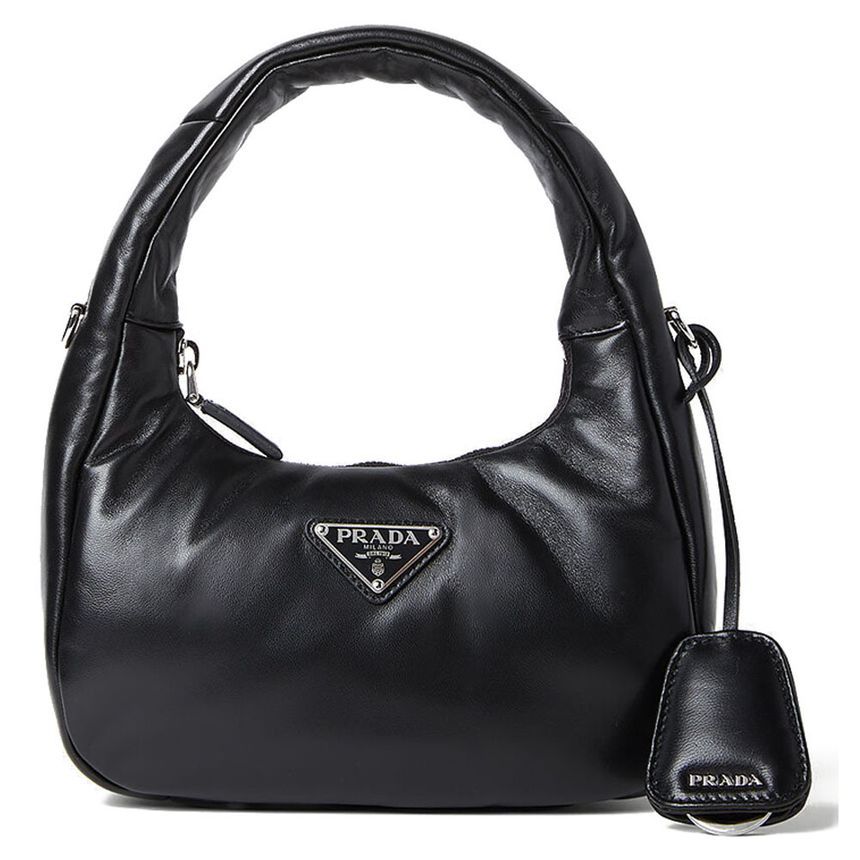 Prada Soft Padding Cross Hobo Bag Black - SKU: 1BA384 2DYI F0002
