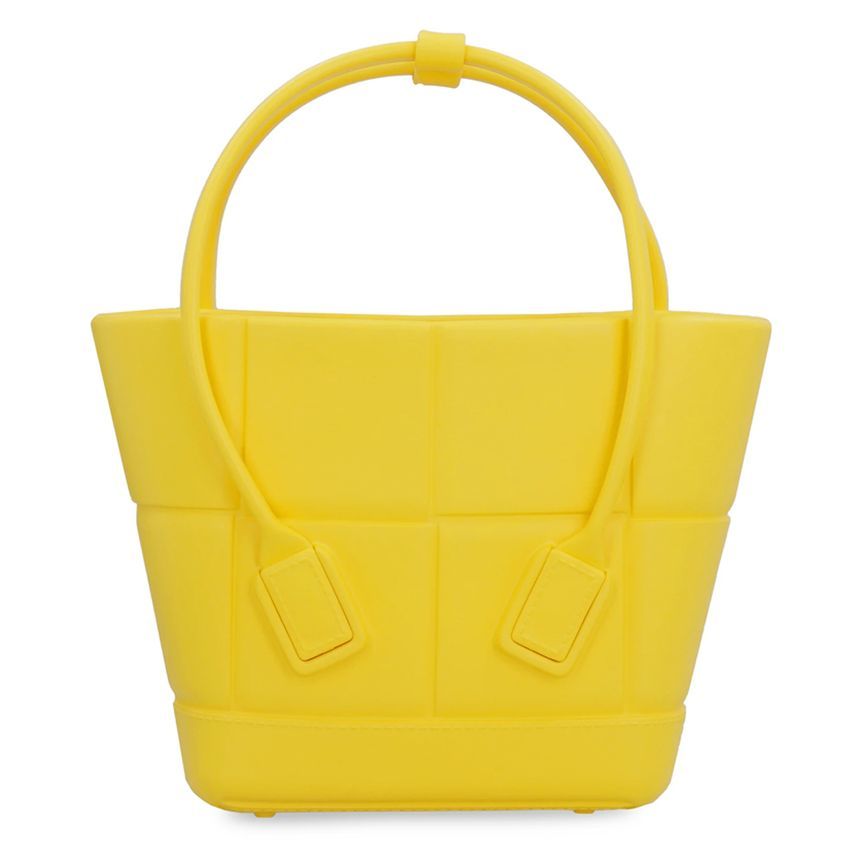 Bottega Veneta Mini Rubber Tote Bag Yellow 691194 V14I0 7229