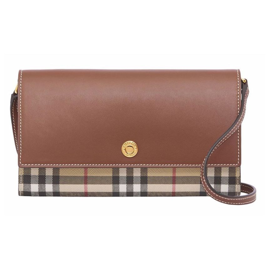 Burberry Check Crossbody Bag Tan 8049248