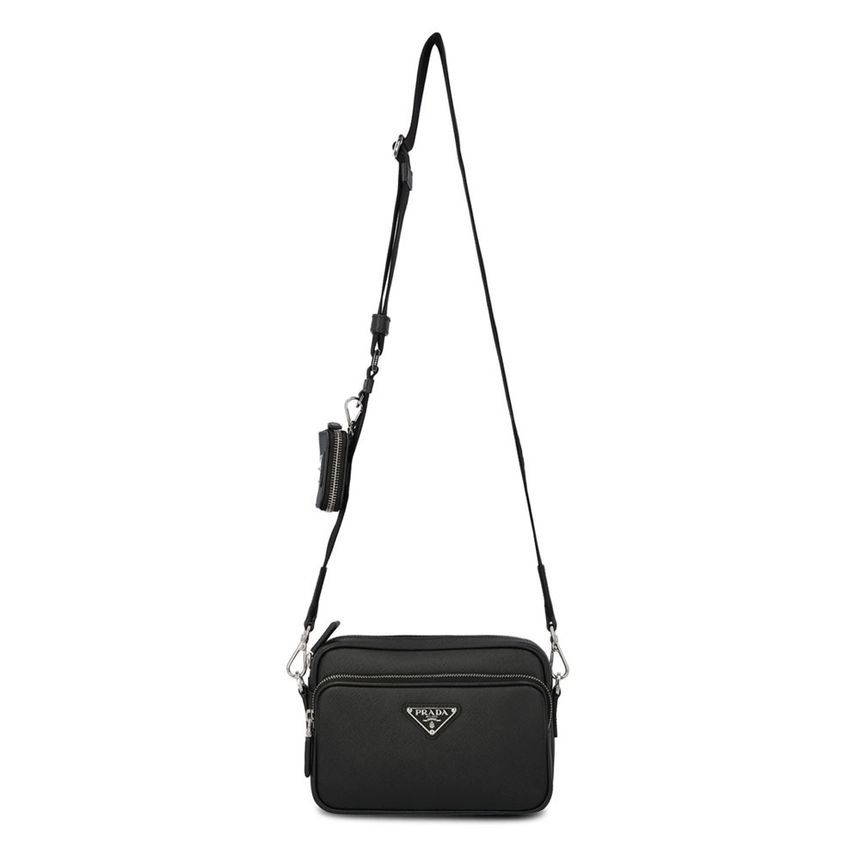 Prada Saffiano Shoulder Crossbody Bag Black 2VH170 9Z2 F0002