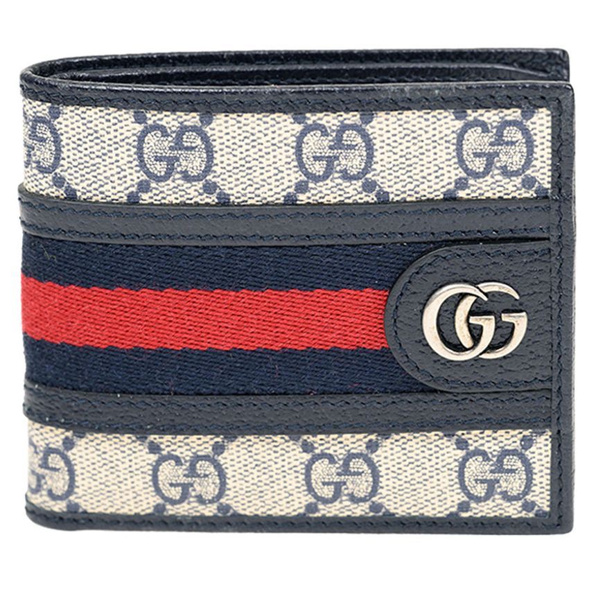 Gucci Supreme Half Wallet Navy 597606 96IWN 4076