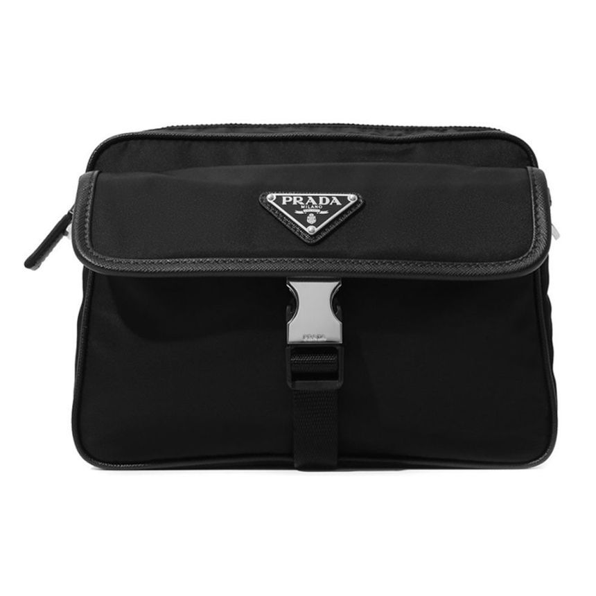 Prada Nylon Shoulder Crossbody Bag Black 2VH133 2DMH F0002