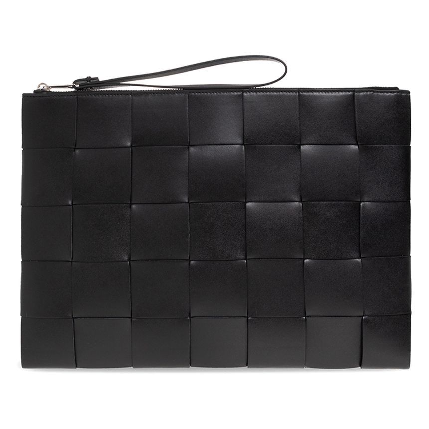 Bottega Veneta Intretia Toe Pouch Clutch Bag Black 649616 VBWD3