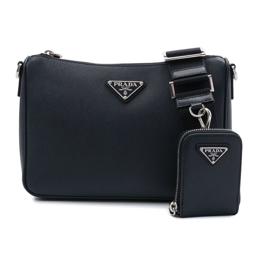 Prada Black Saffiano Shoulder Crossbody Bag 2VH113 9Z2 F0002