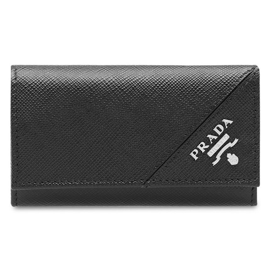 Prada Key Case Wallet Black 2PG222 QME F0002