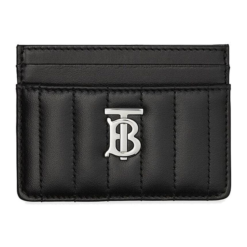 Burberry Quilting Padding Card Wallet Black 8064826
