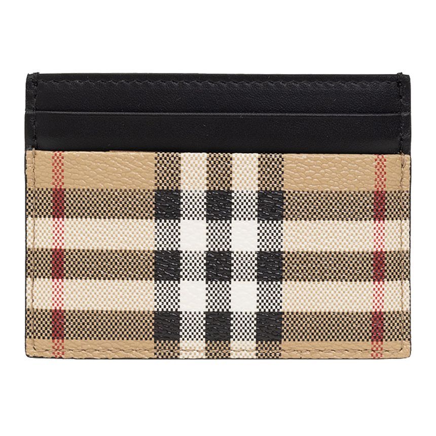 Burberry Checked Card Wallet Archive Beige 8069822