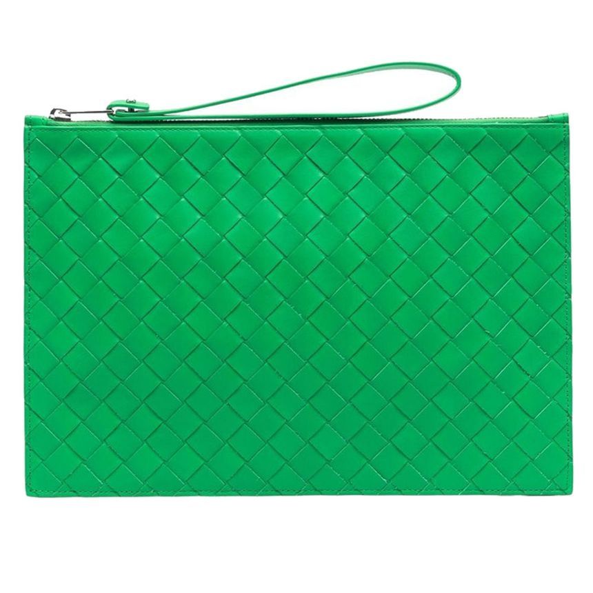 Bottega Veneta Leather Clutch Bag Neon Green 684509 VCPQ3 3724