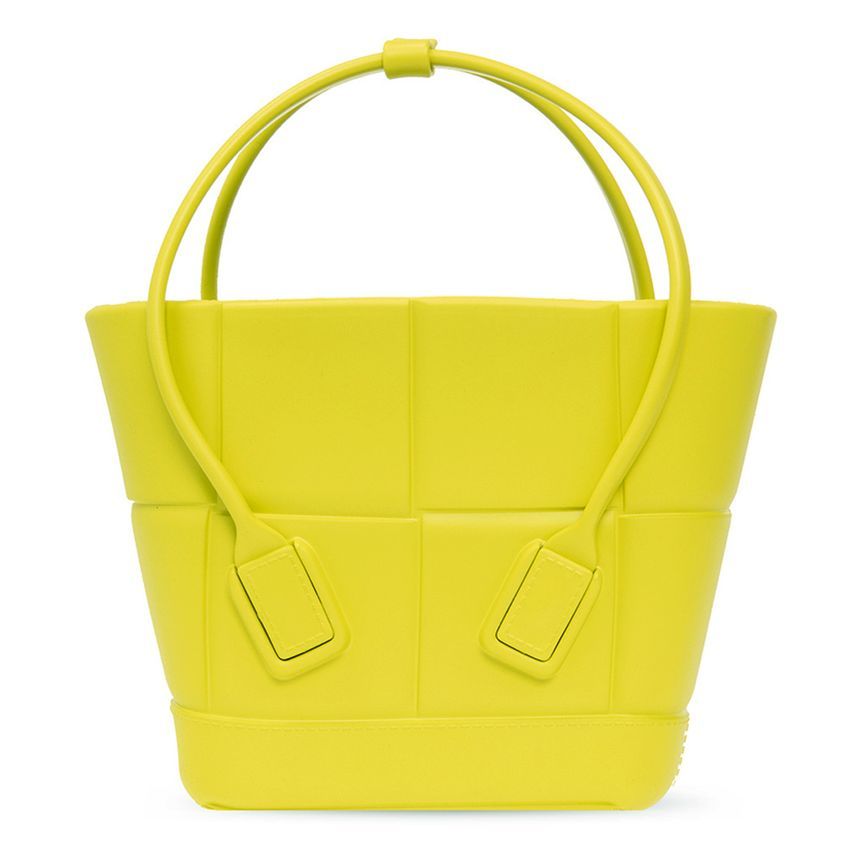 Bottega Veneta Mini Rubber Tote Bag Acid Kiwi 691194 V14I0 3516