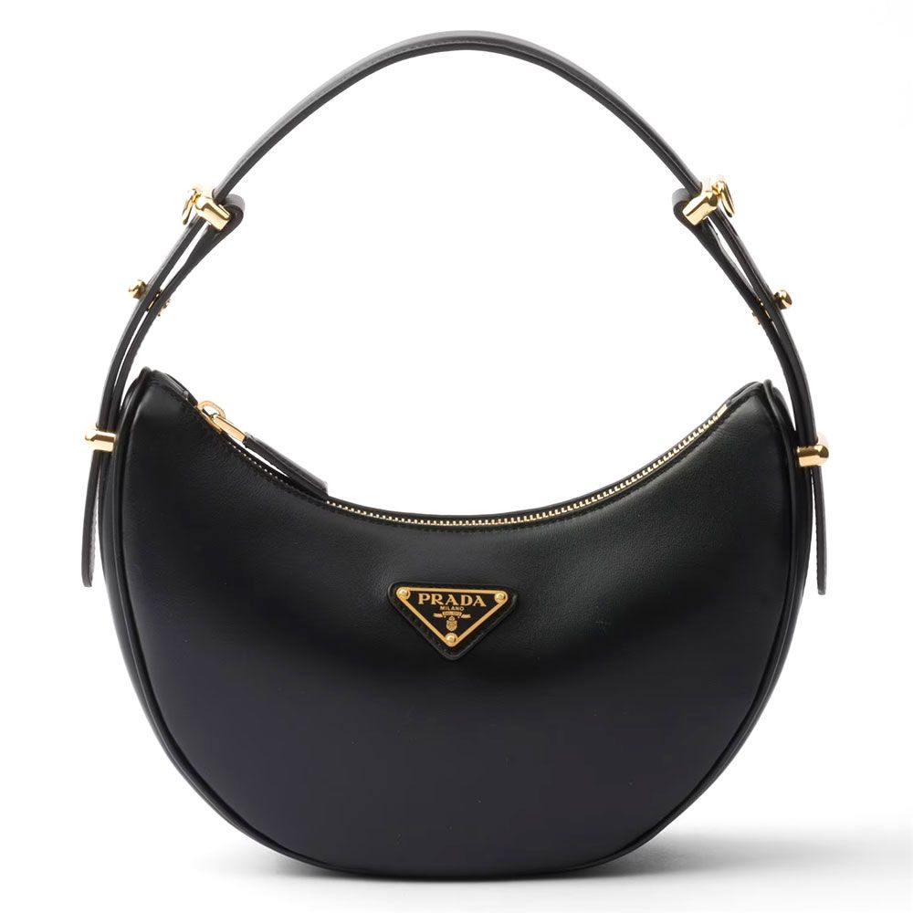 Prada Leather Shoulder Bag Black 1BC194 VOOO ASKF0002