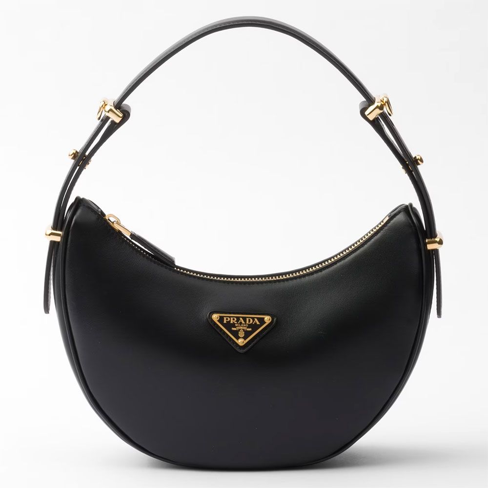 Prada Black Leather Shoulder Bag 1BC194