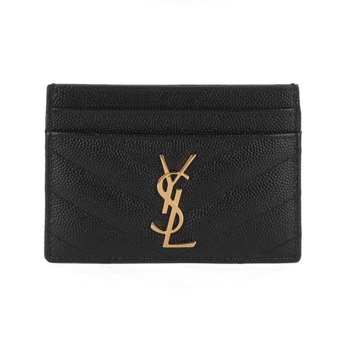 Saint Laurent Black Monogram Card Wallet 423291 BOW01