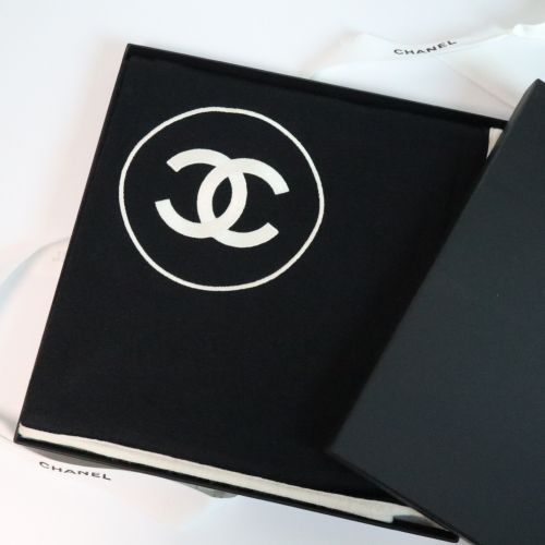 CHANEL Cashmere Jenny Scarf with CC Logo A52032