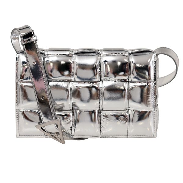 Bottega Veneta Padded Backpack Silver 591970 V2AH1 8101
