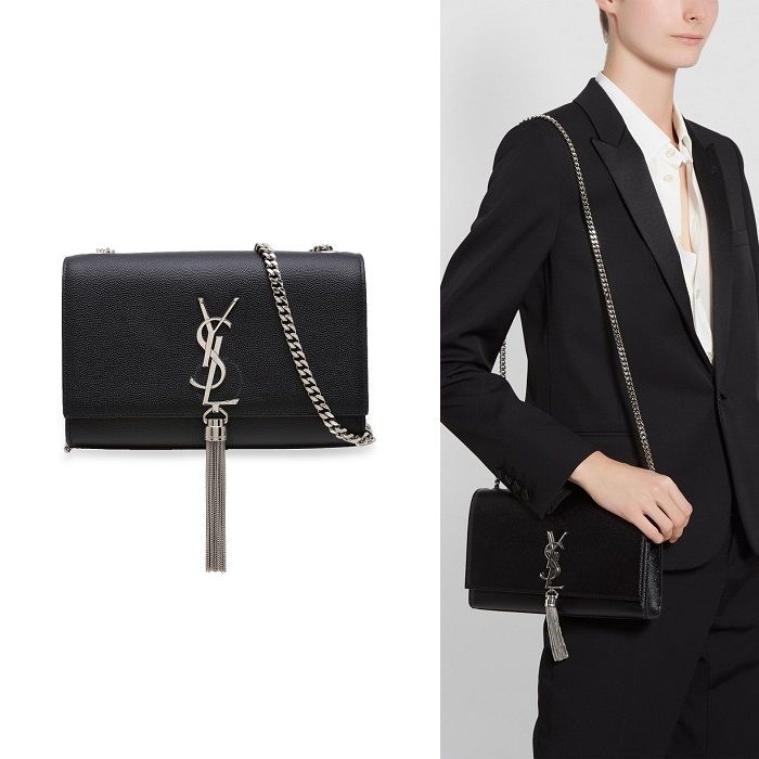 Saint Laurent Tassel Small Shoulder Bag 474366 BOW0N 1000