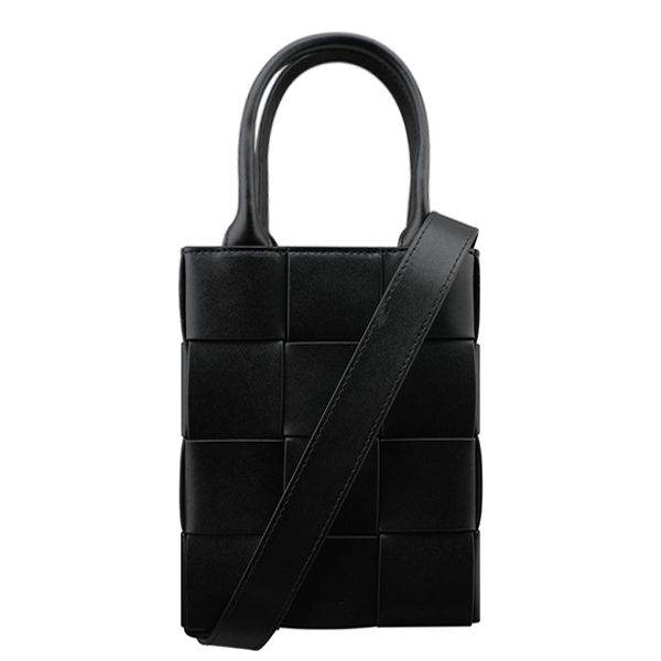 Bottega Veneta Mini Cassette Tote Bag Black 744036 VB1K0 8480