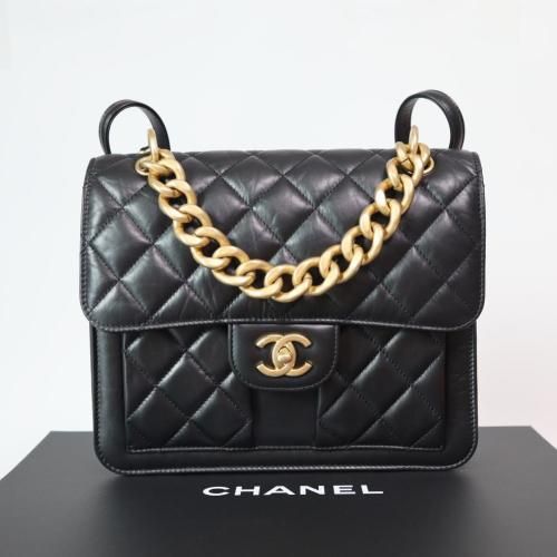 CHANEL Classic Square Memory Backpack Black AS4031