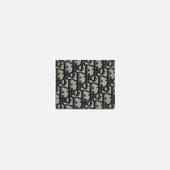 Dior Men's Compact Bifold Wallet Oblique Jacquard 2OBBH027YSE H05E
