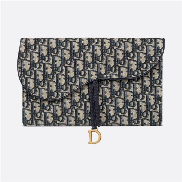 Dior Jacquard Saddle Pouch Clutch S5698CTZQ M928