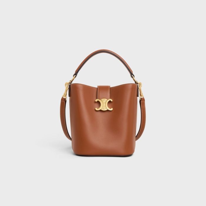 Celine Small Size Tan Calfskin Bucket Bag 119173FX9.04LU