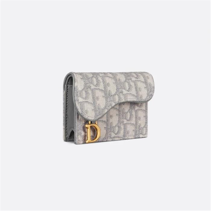 Dior Women's Oblique Saddle Bloom Card Wallet S5611CTZQ M932