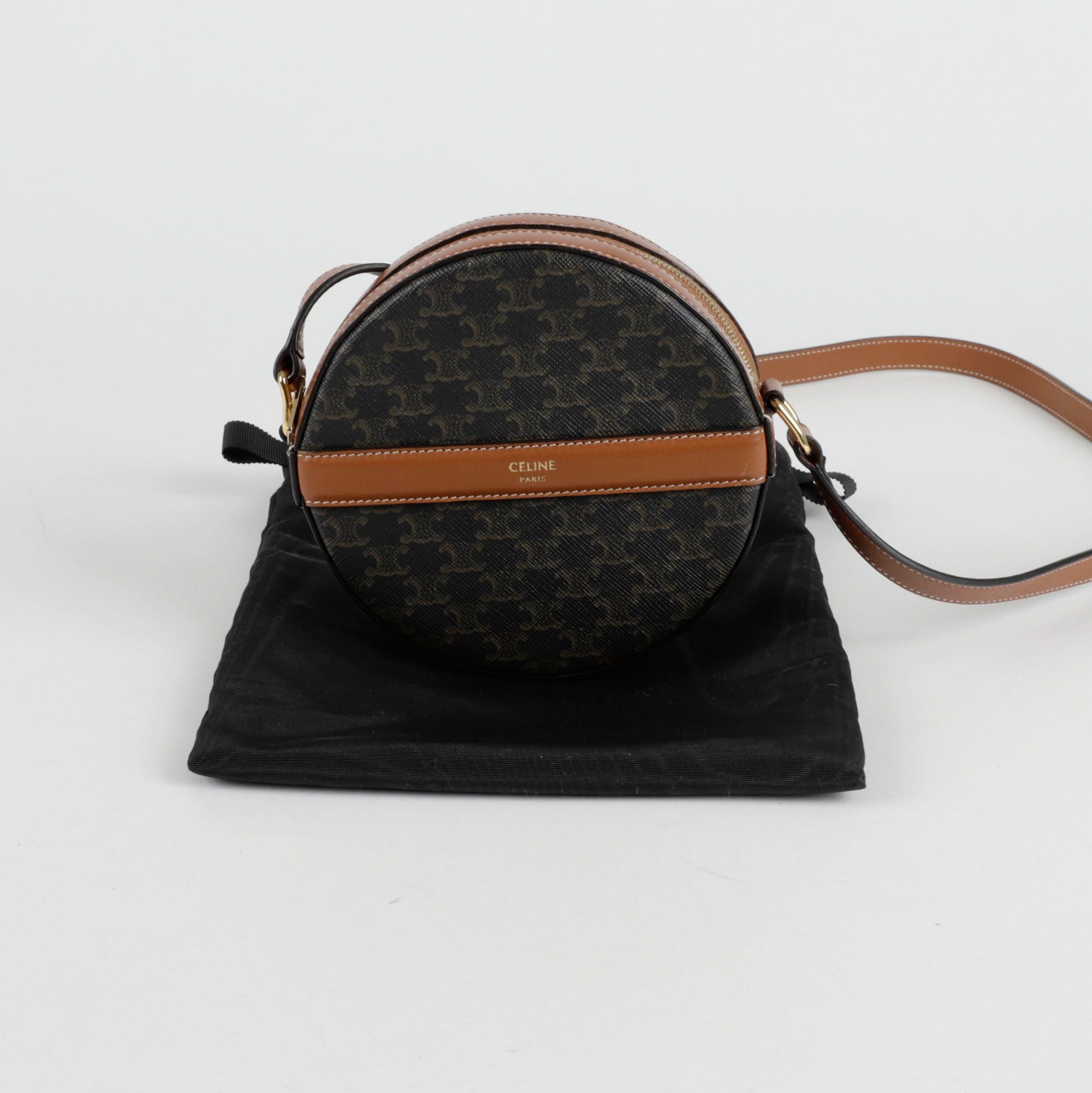 Celine Round Pulse On Strap Crossbody Bag 10G342CAM