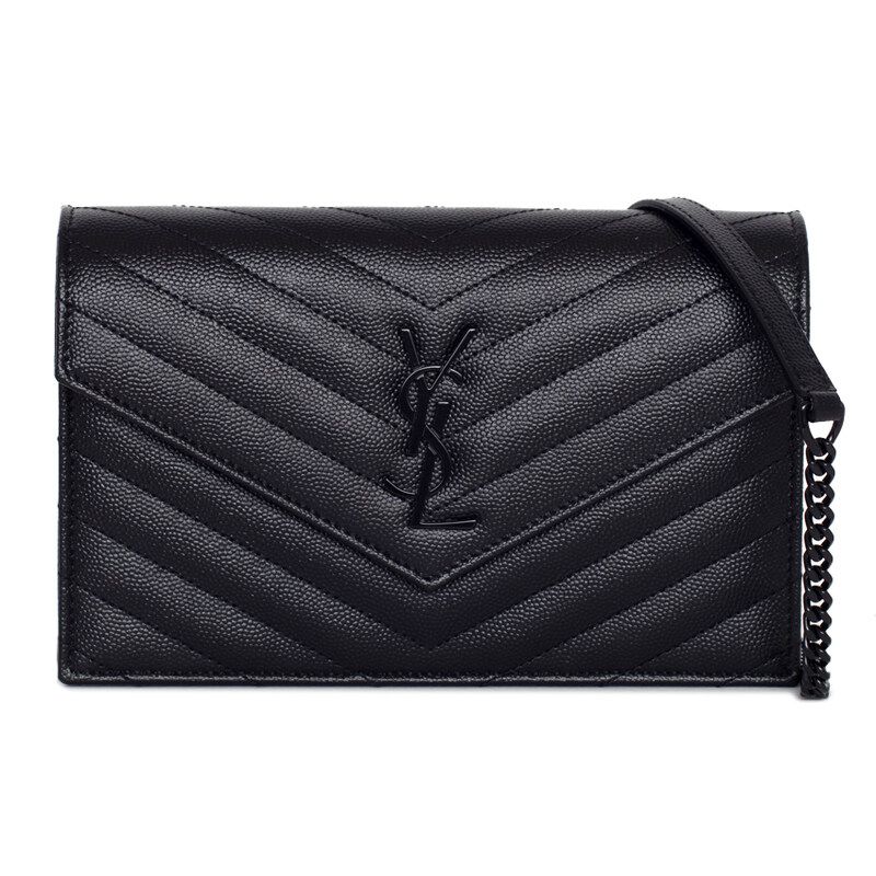 Saint Laurent Monogram Crossbody Bag 393953 BOW08 1000 Black