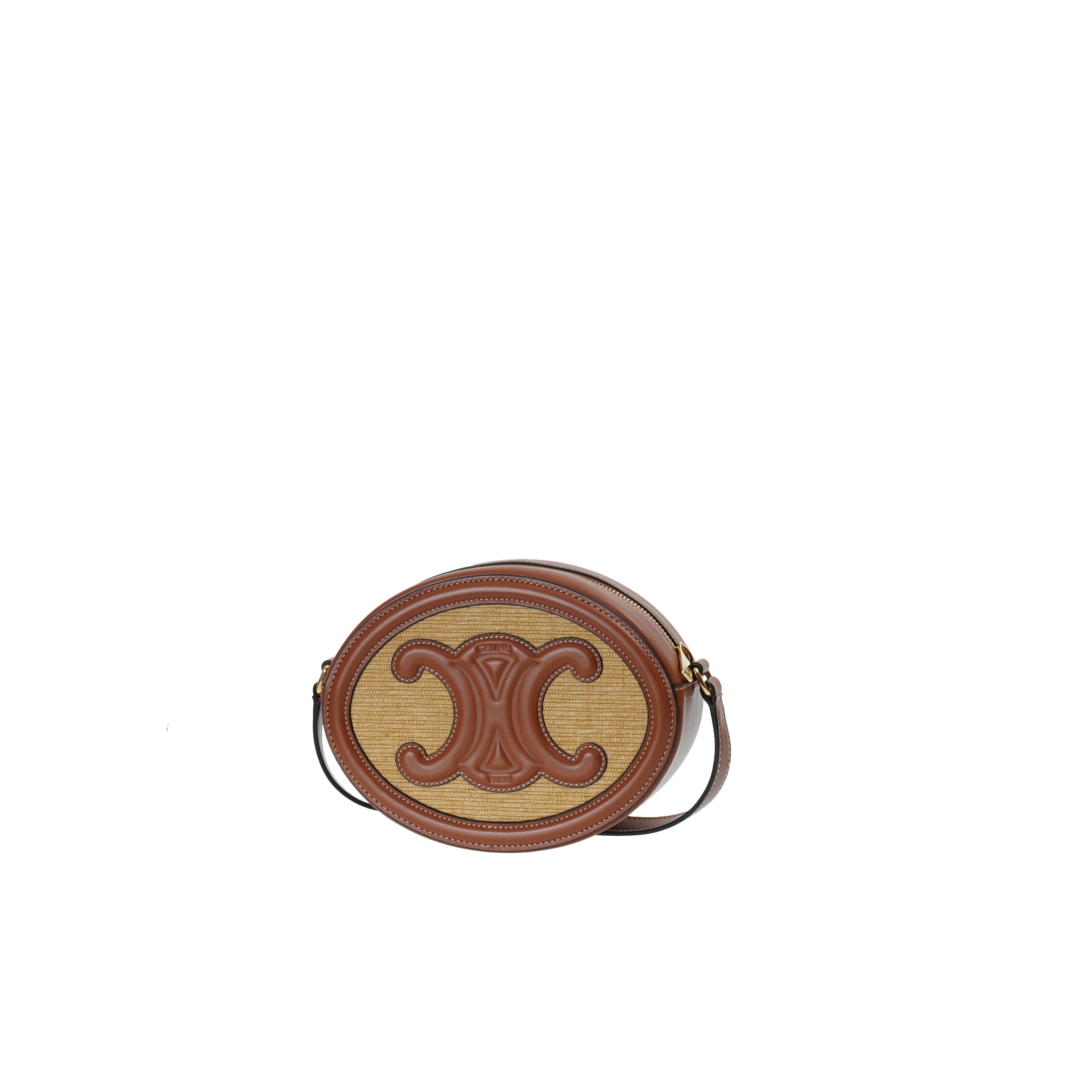 Celine Quir Trio Pe Oval Crossbody Bag 198602DU8.02NT