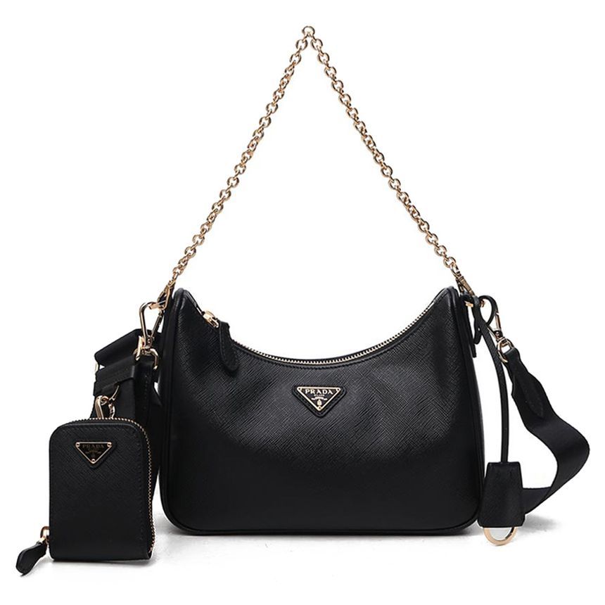 Prada Saffiano Edition Crossbody Bag 2005 Black 1BH204 NZV F0632