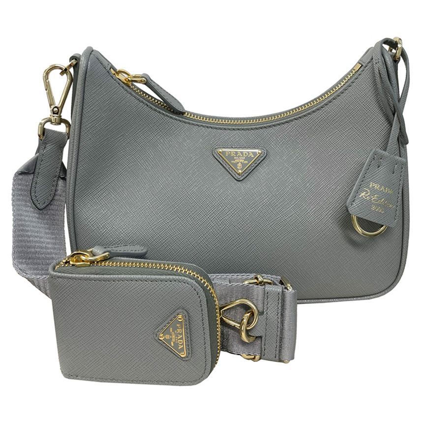 Prada Saffiano Edition 2005 Shoulder Crossbody Bag Slate 1BH204 NZV F0CZG