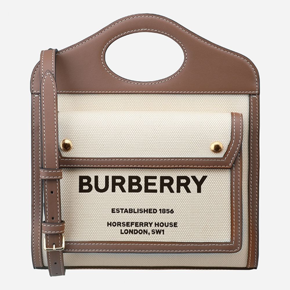 Burberry Mini Canvas Shoulder Bag with Pocket 8039361 A1395
