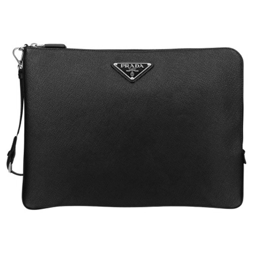 Prada Saffiano Clutch Bag Black 2NH023 2FAD F0002
