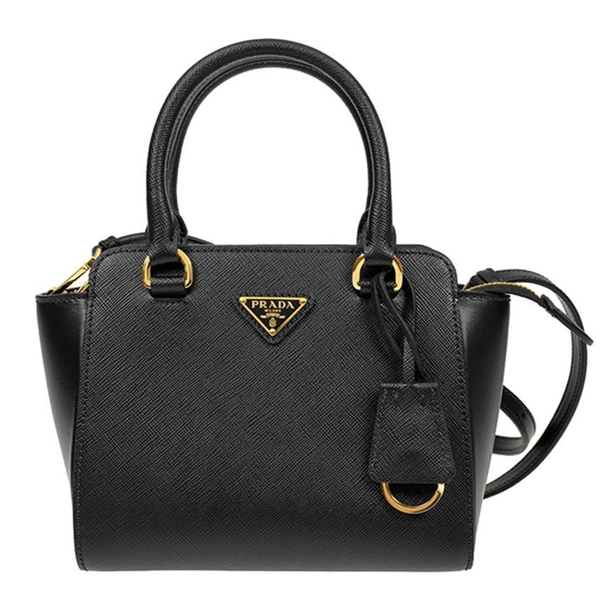 Prada Two-Way Tote Shoulder Bag Black 1BA380 2EDV F0002