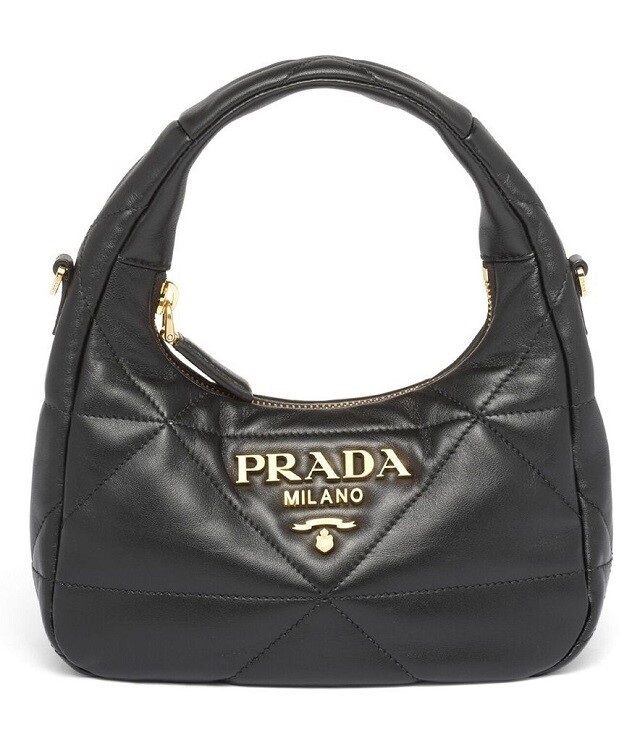 Prada Calfskin Mini Handbag with Top Handle - Black 1BA384 2DF0 F0002