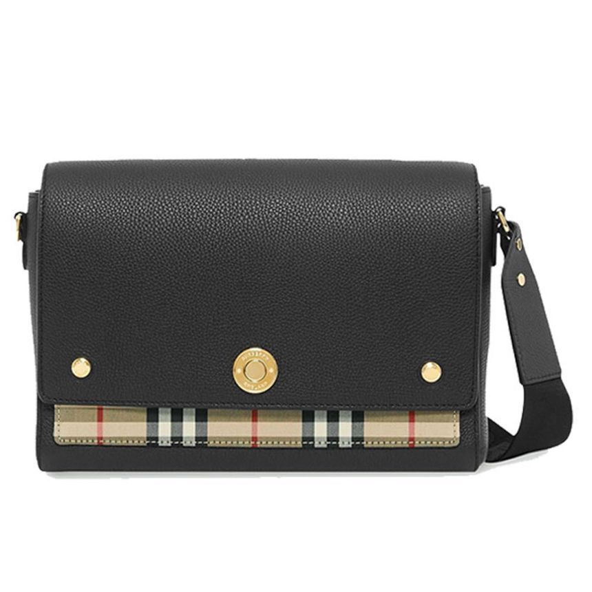 Burberry Vintage Check Note Crossbody Bag Black 8021110