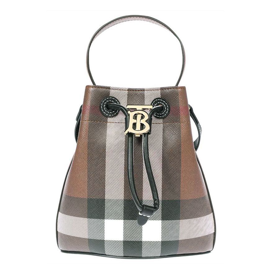 Burberry Giant Check Bucket Bag Brown 8066213