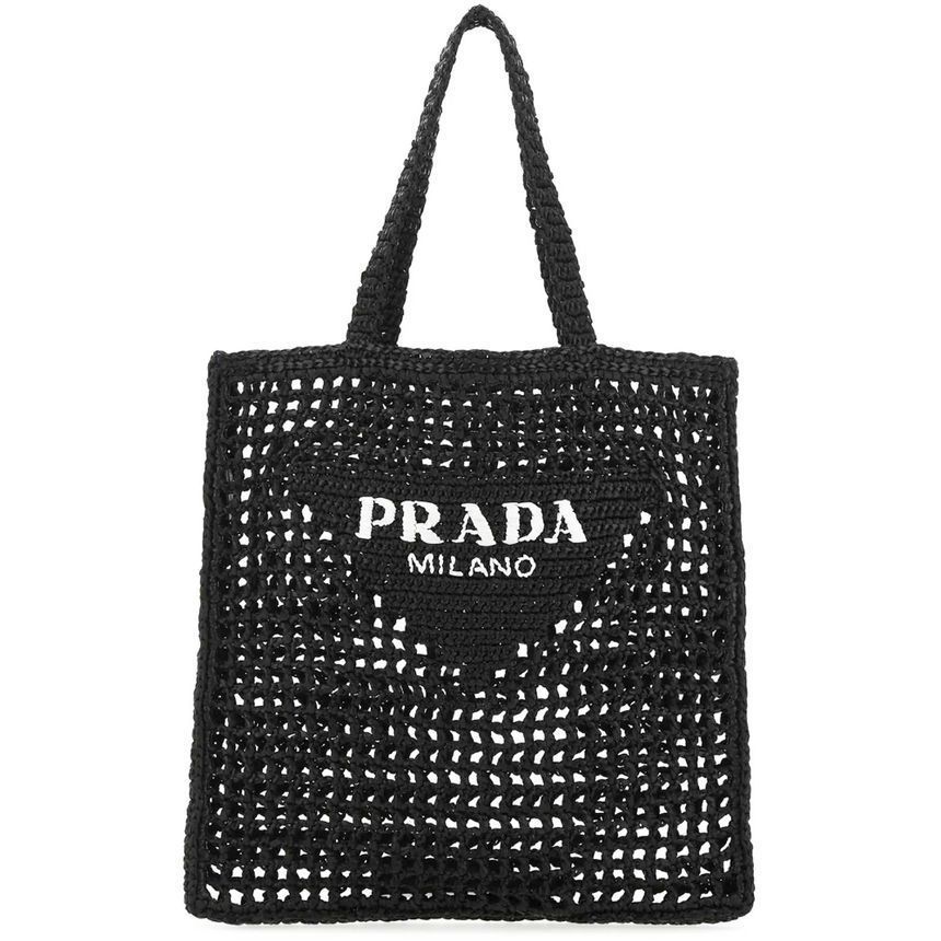 Prada Crochet Logo Tote Bag 1BG393 2C2T F0002