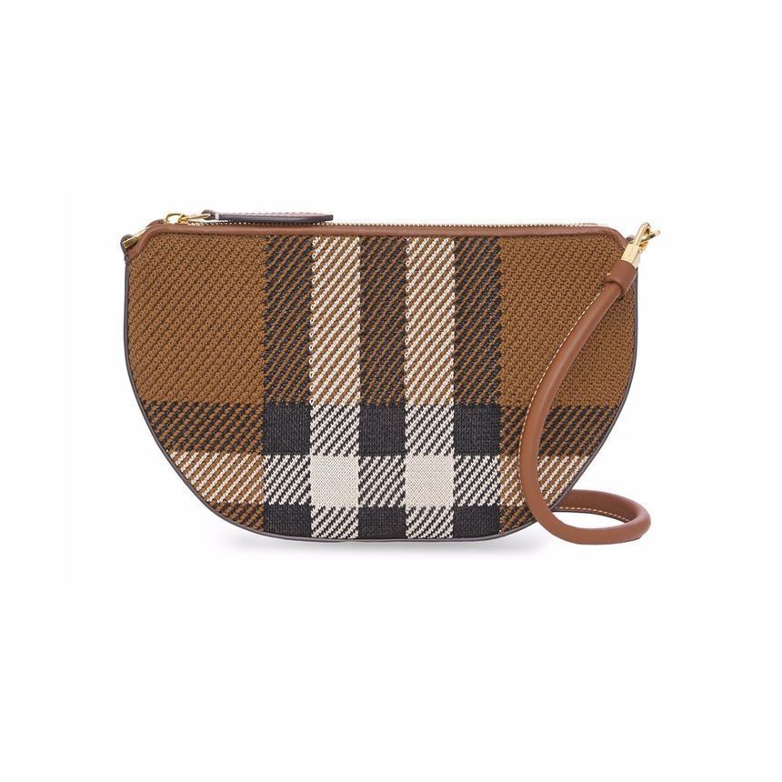 Burberry Check Shoulder Bag Brown 8049301
