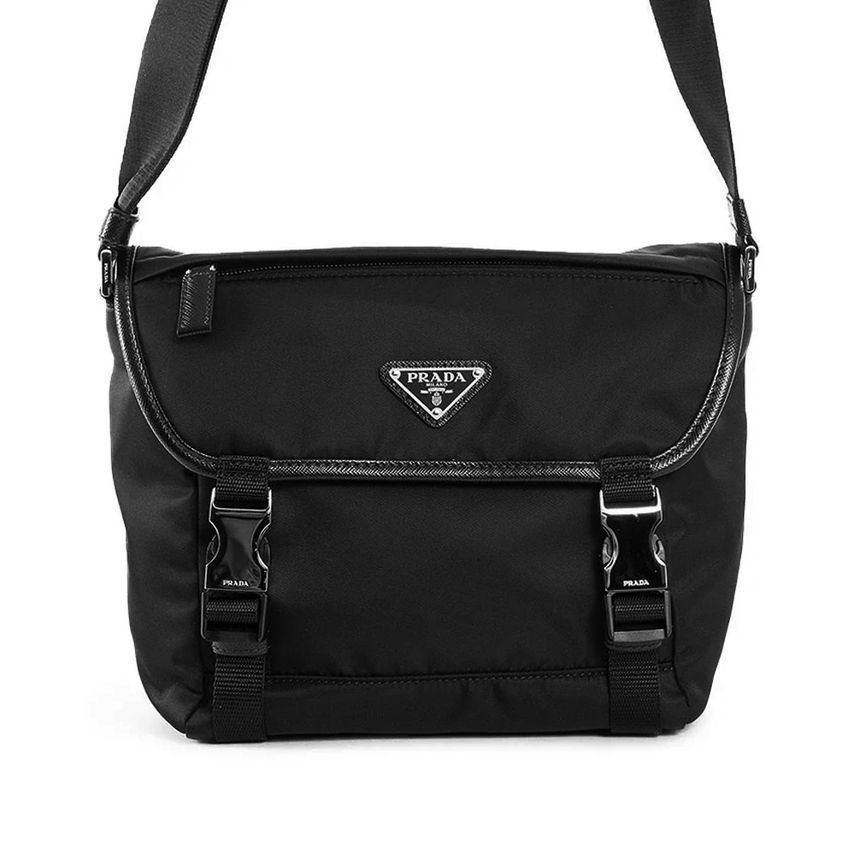 Prada Nylon Shoulder Bag with Triangle Logo 2VD066 2DMG F0002