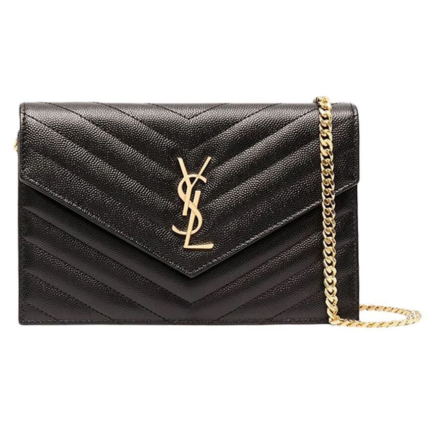 Saint Laurent Matelasse Chain Bag Black 742920 BOW01 1000